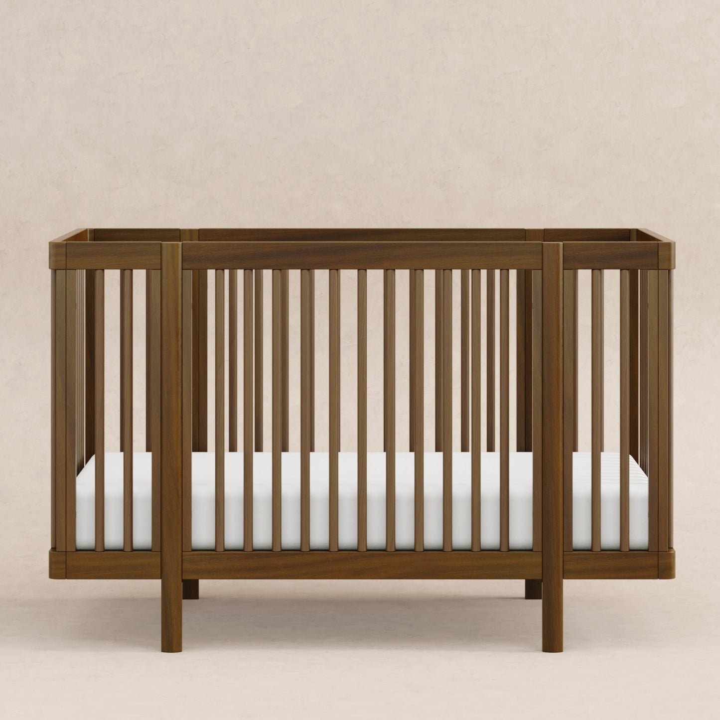 M29880NL,Pogo 8-in-1 Convertible Crib w/All-Stages Conversion Kits in Natural Walnut