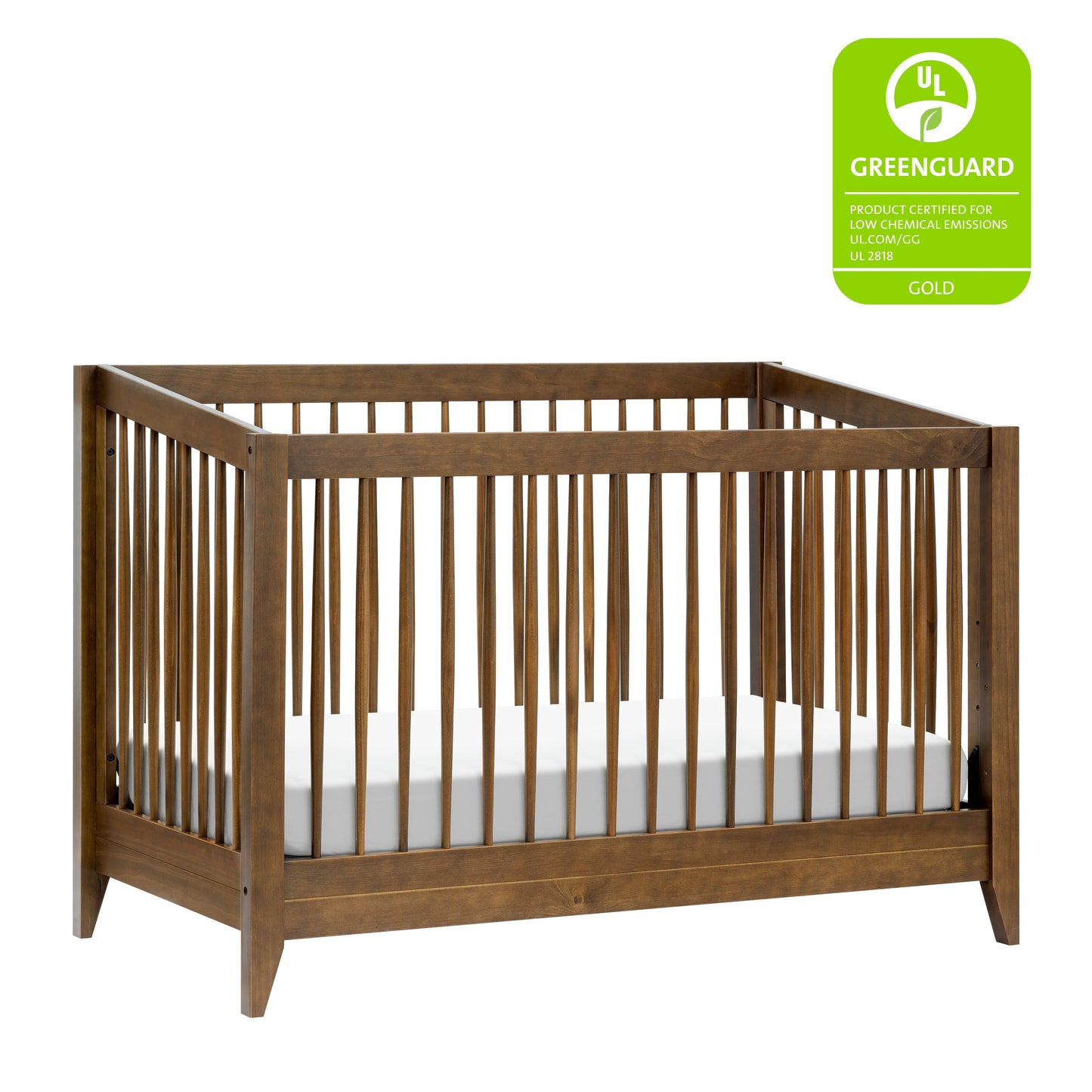 M10301NL,Sprout 4-in-1 Convertible Crib w/Toddler Bed Conversion Kit in Natural Walnut