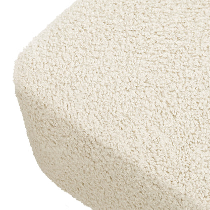 M26385ATLB,Kiwi Gliding Ottoman in Almond Teddy Loop w/ Light Wood Base