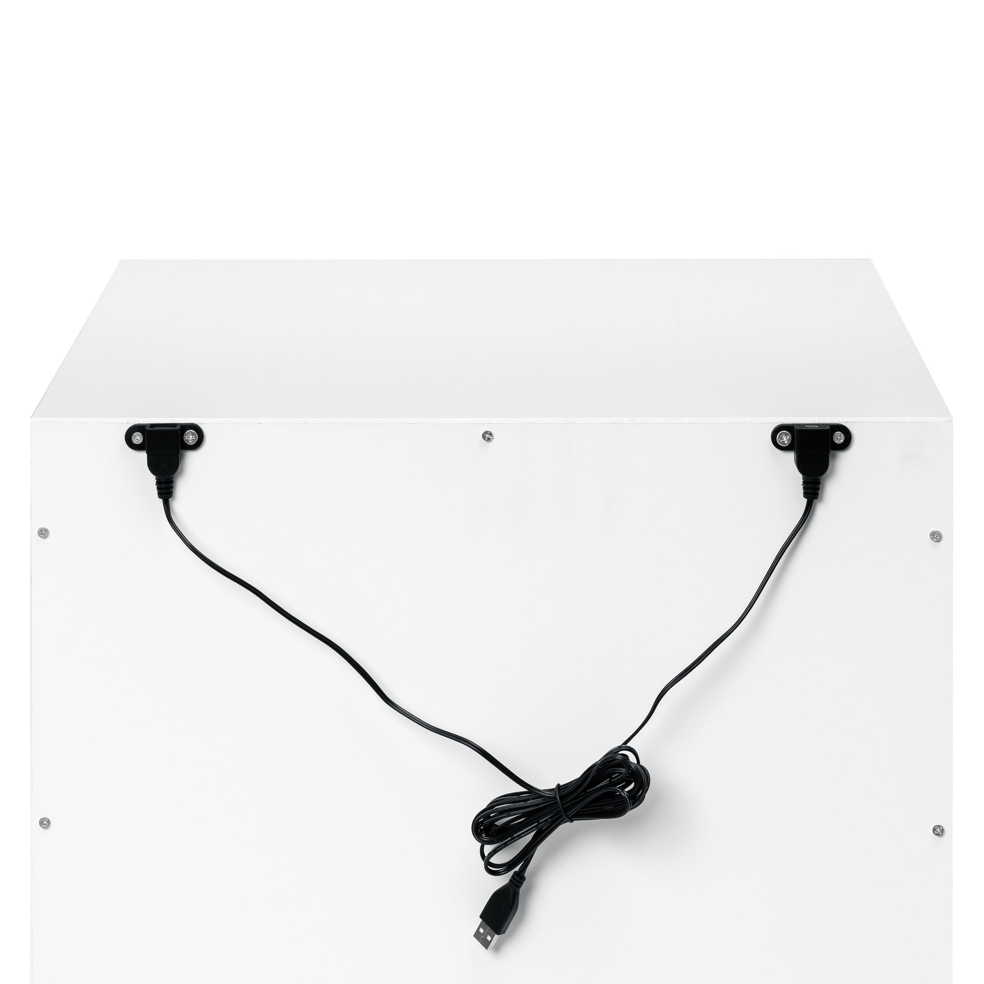 M4260W,Hudson Nightstand with USB Port in White