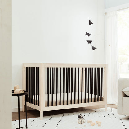 M12901NXB,Gelato 4-in-1 Convertible Crib w/Toddler Conversion Kit in Washed Natural/Black