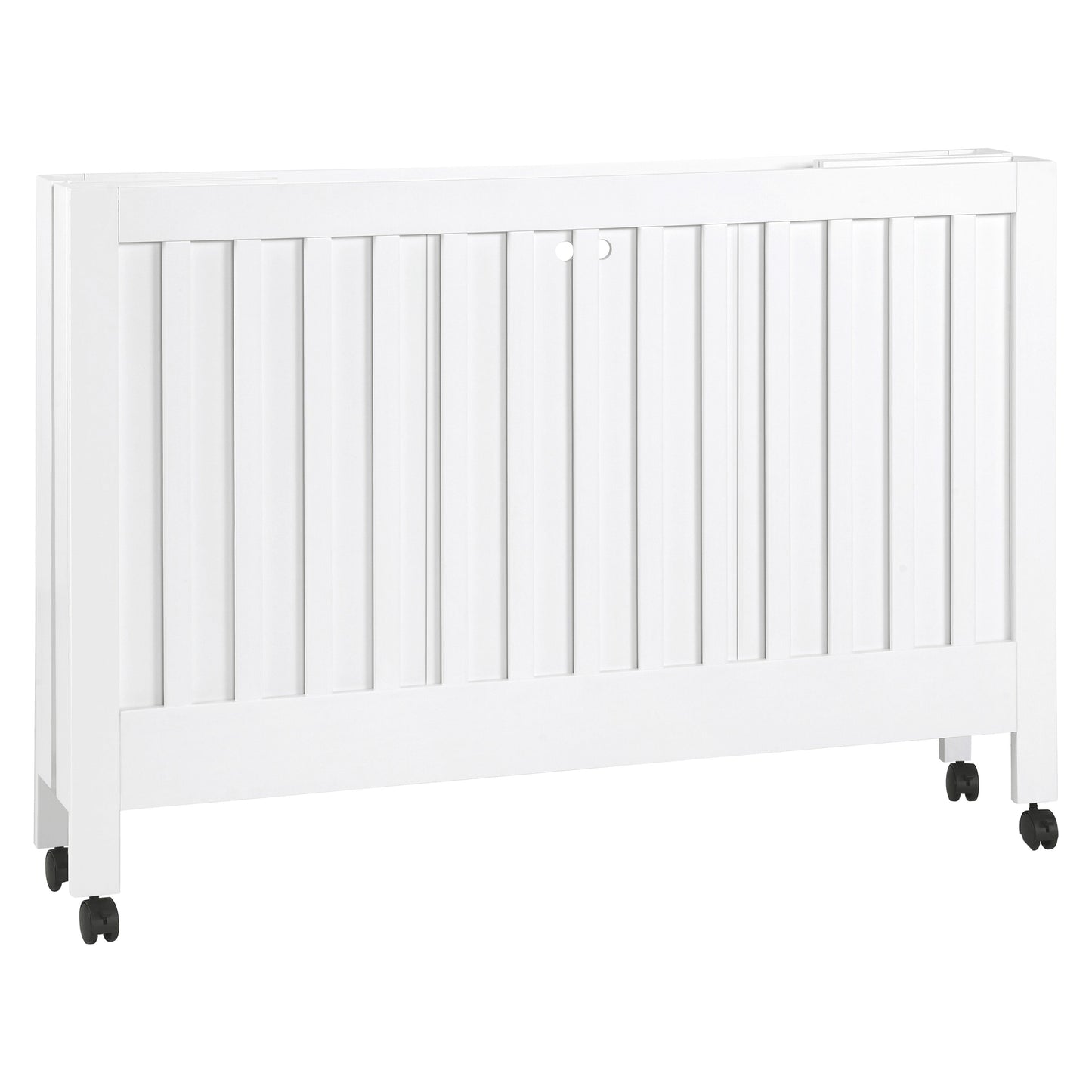 M6601W,Maki Full-Size Folding Crib w/Toddler Bed Conversion Kit in White Finish