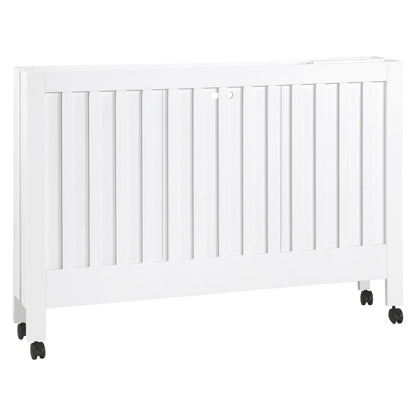 M6601W,Maki Full-Size Folding Crib w/Toddler Bed Conversion Kit in White Finish