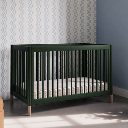 M12901FRGRBE,Gelato 4-in-1 Convertible Crib w/Toddler Bed Kit in Forest Green/Blonde Feet