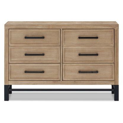 B25816DF,Newbern 6-Drawer Assembled Dresser in Driftwood