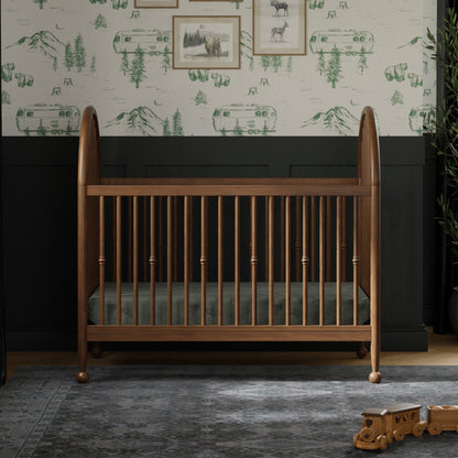 M31401NL,Alouette 3-in-1 Convertible Spindle Crib in Natural Walnut