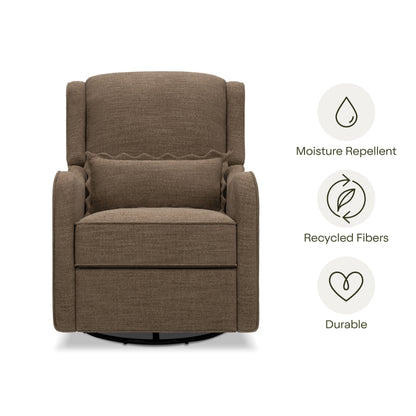 M27787PTEB,Devon Recliner and Swivel Glider in Performance Truffle Eco-Basketweave
