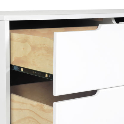 M4216W,Hudson 6-Drawer Double Dresser  Assembled in White Finish