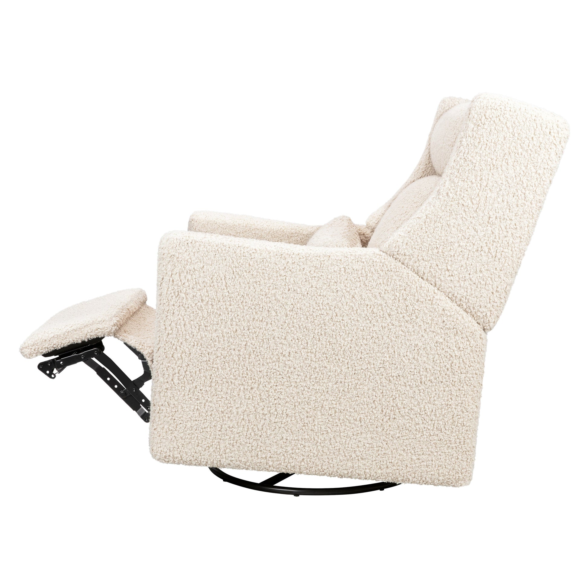 M11286AT,Kiwi Plus Power Glider Recliner w/ Power Headrest in Almond Teddy Loop