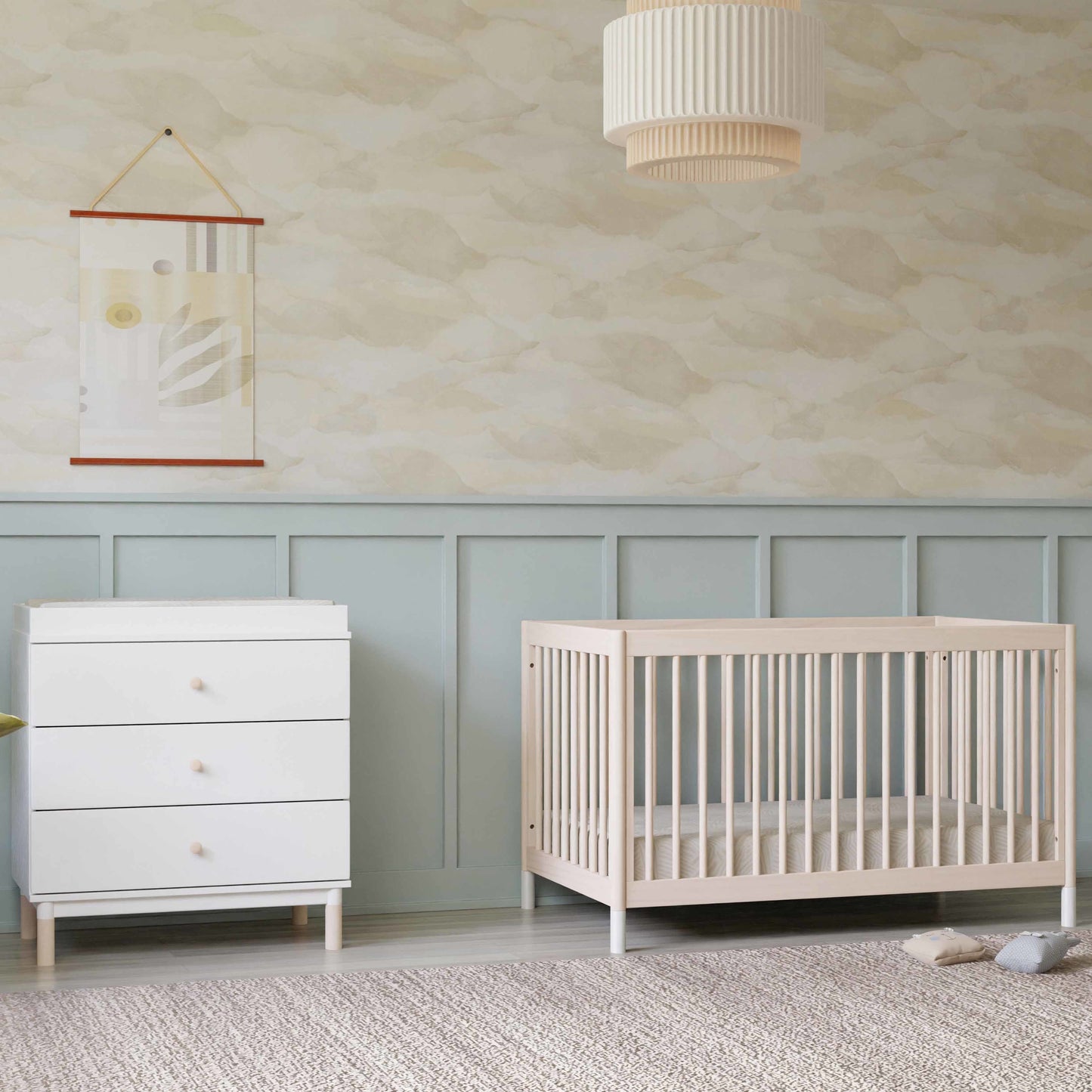 M12901NXW,Gelato 4-in-1 Convertible Crib w/Toddler Conversion Kit in Washed Natural  W Feet