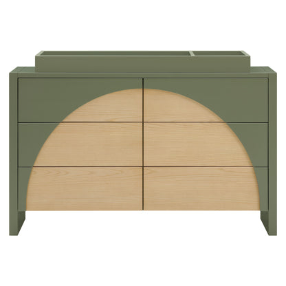 M30216OLSH,Moab 6-Drawer Assembled Dresser in Olive/Ash