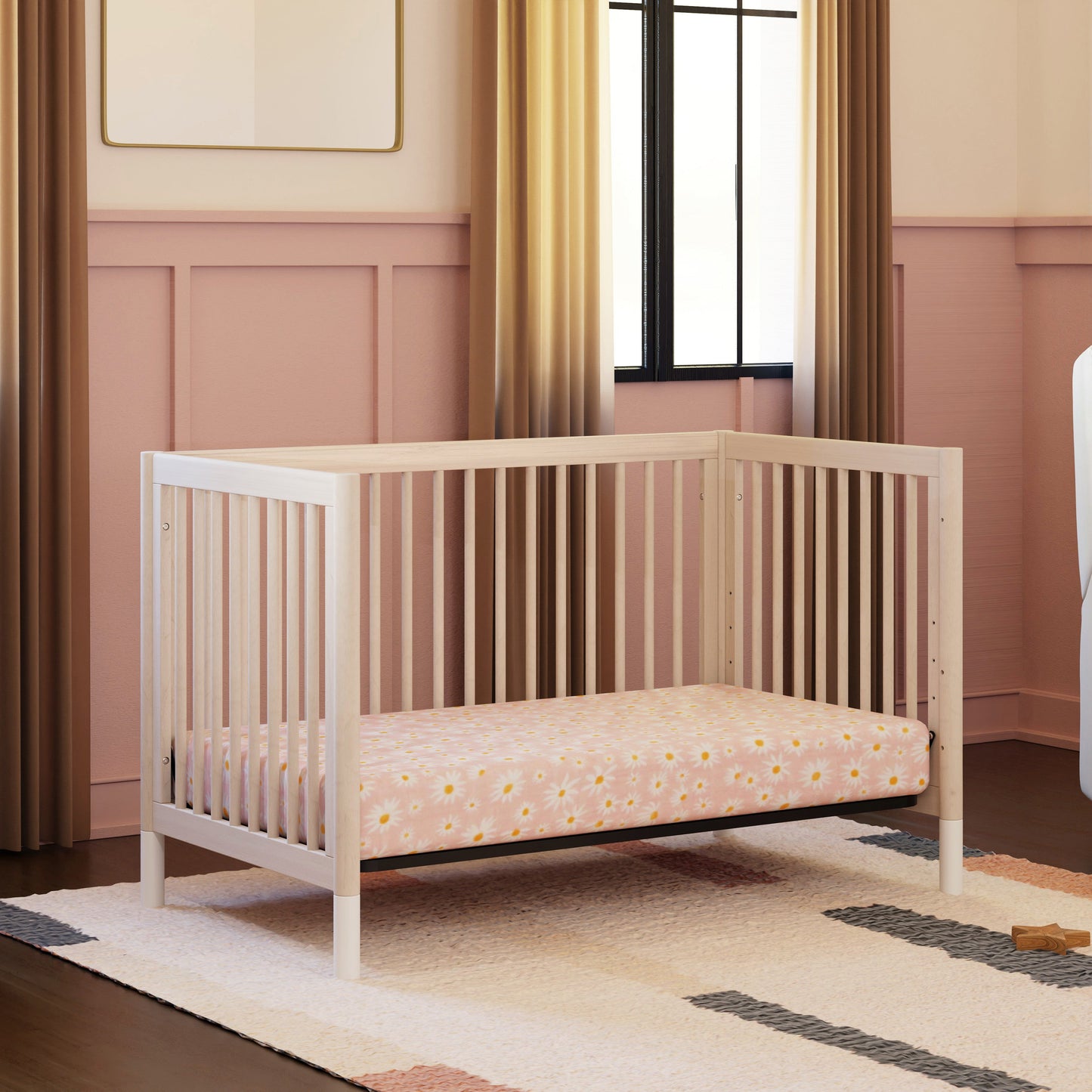 M12901NXW,Gelato 4-in-1 Convertible Crib w/Toddler Conversion Kit in Washed Natural  W Feet