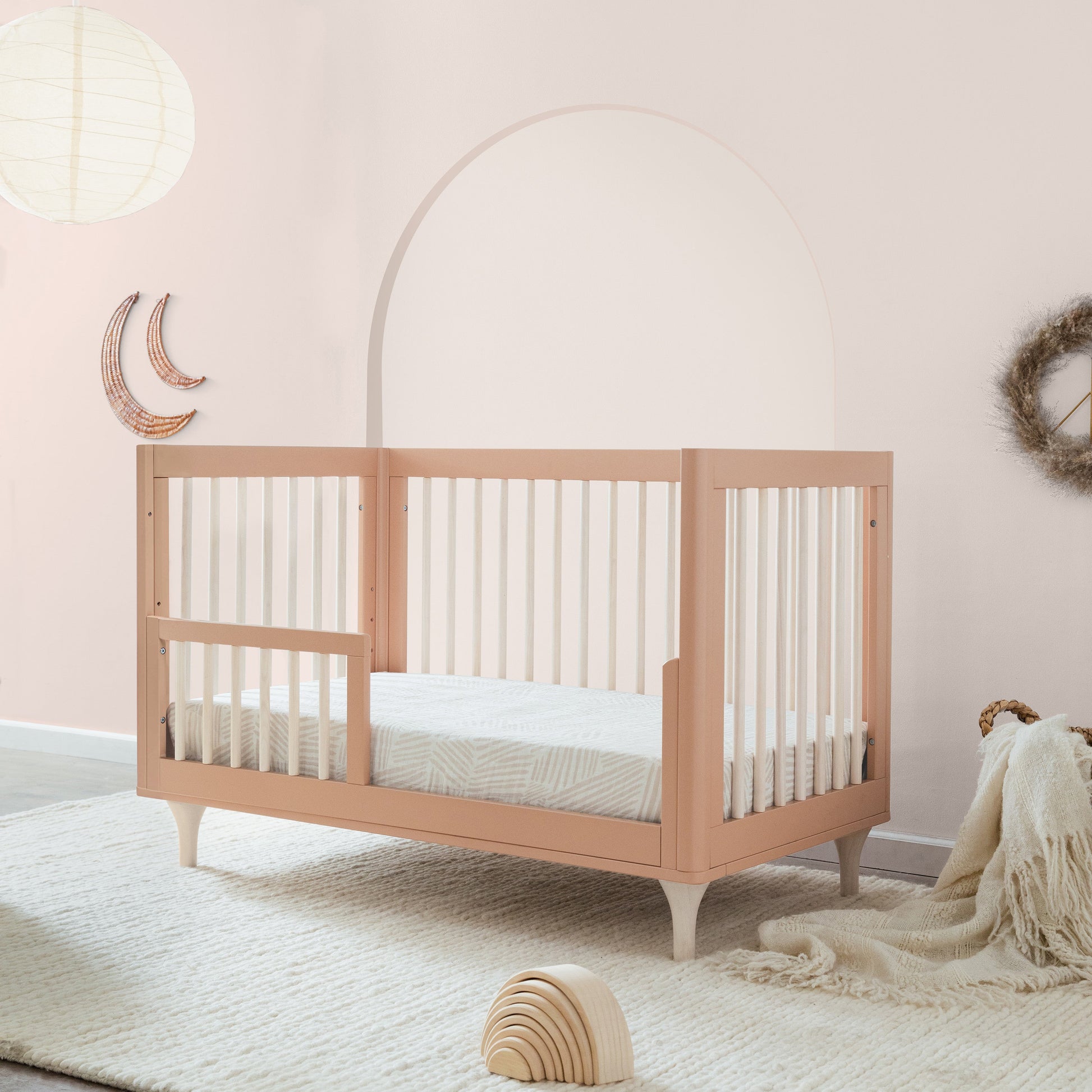 M9001CYNNX,Lolly 3-in-1 Convertible Crib w/Toddler Bed Conversion in Canyon/Washed Natural