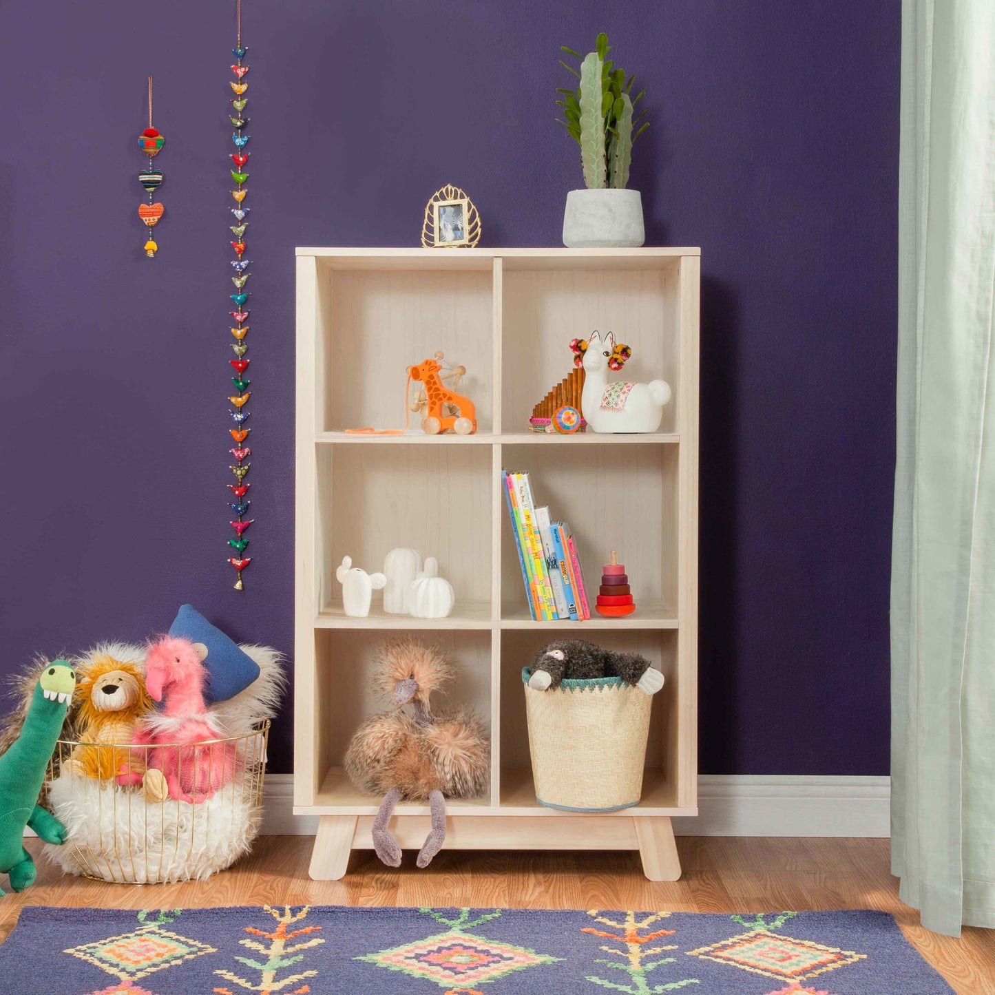 M4211NX,Hudson Cubby Bookcase in Washed Natural