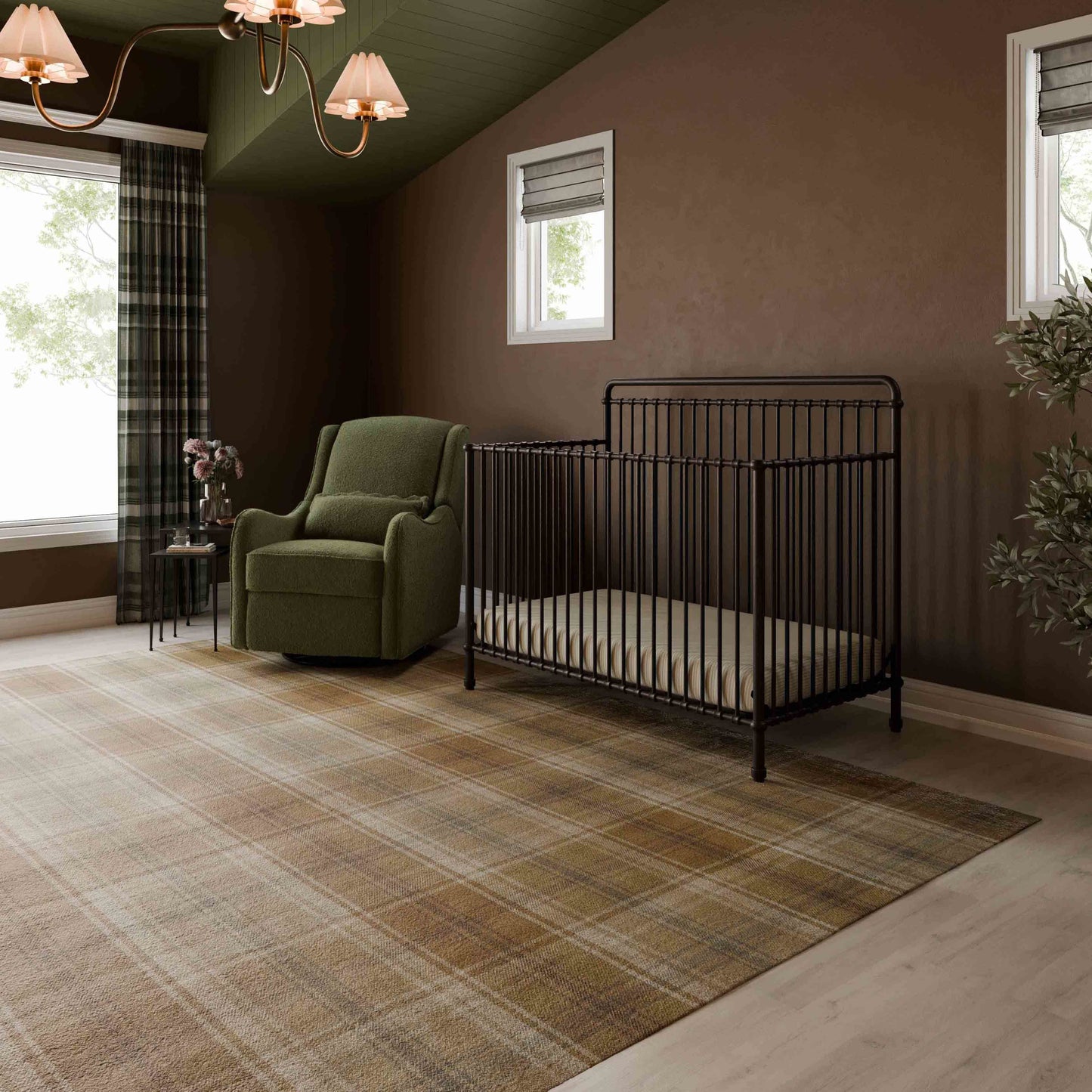 M27787OB,Devon Recliner and Swivel Glider in Olive Boucle