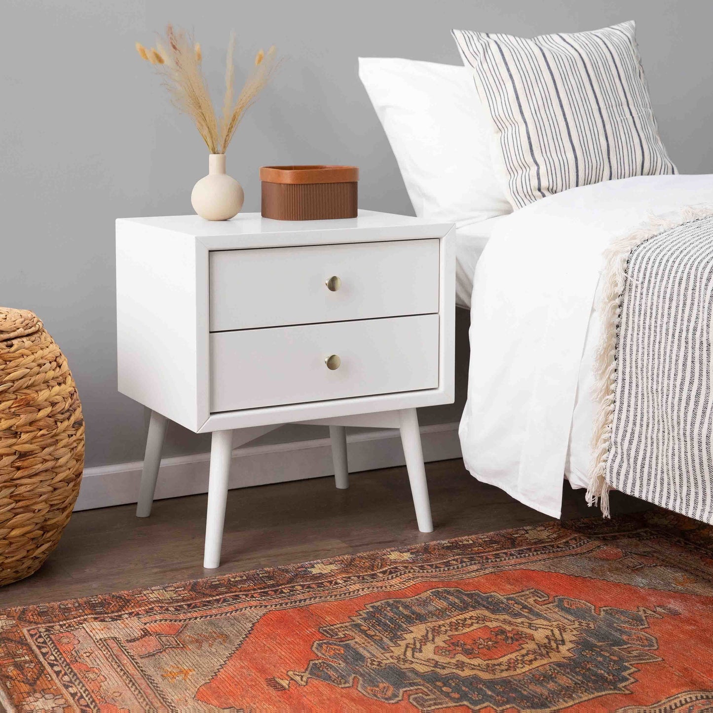 M15960RW,Palma Nightstand  Assembled in Warm White