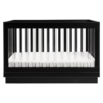 M8601KB,Harlow 3-in-1 Convertible Crib w/Toddler Bed Conversion Kit in Black/Acrylic