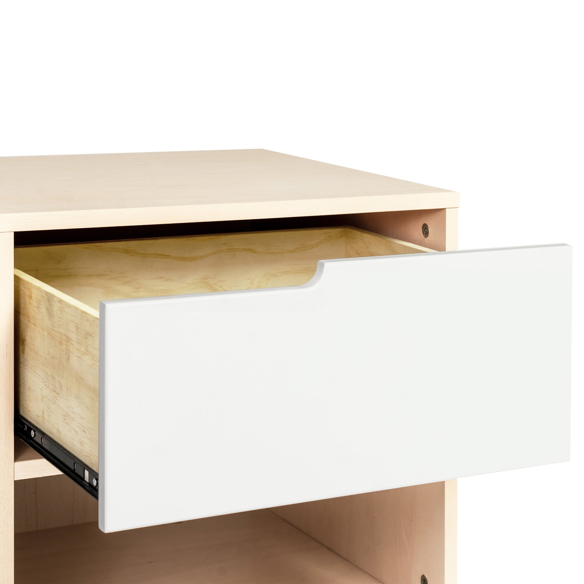 M4260NXW,Hudson Nightstand with USB Port in Washed Natural / White