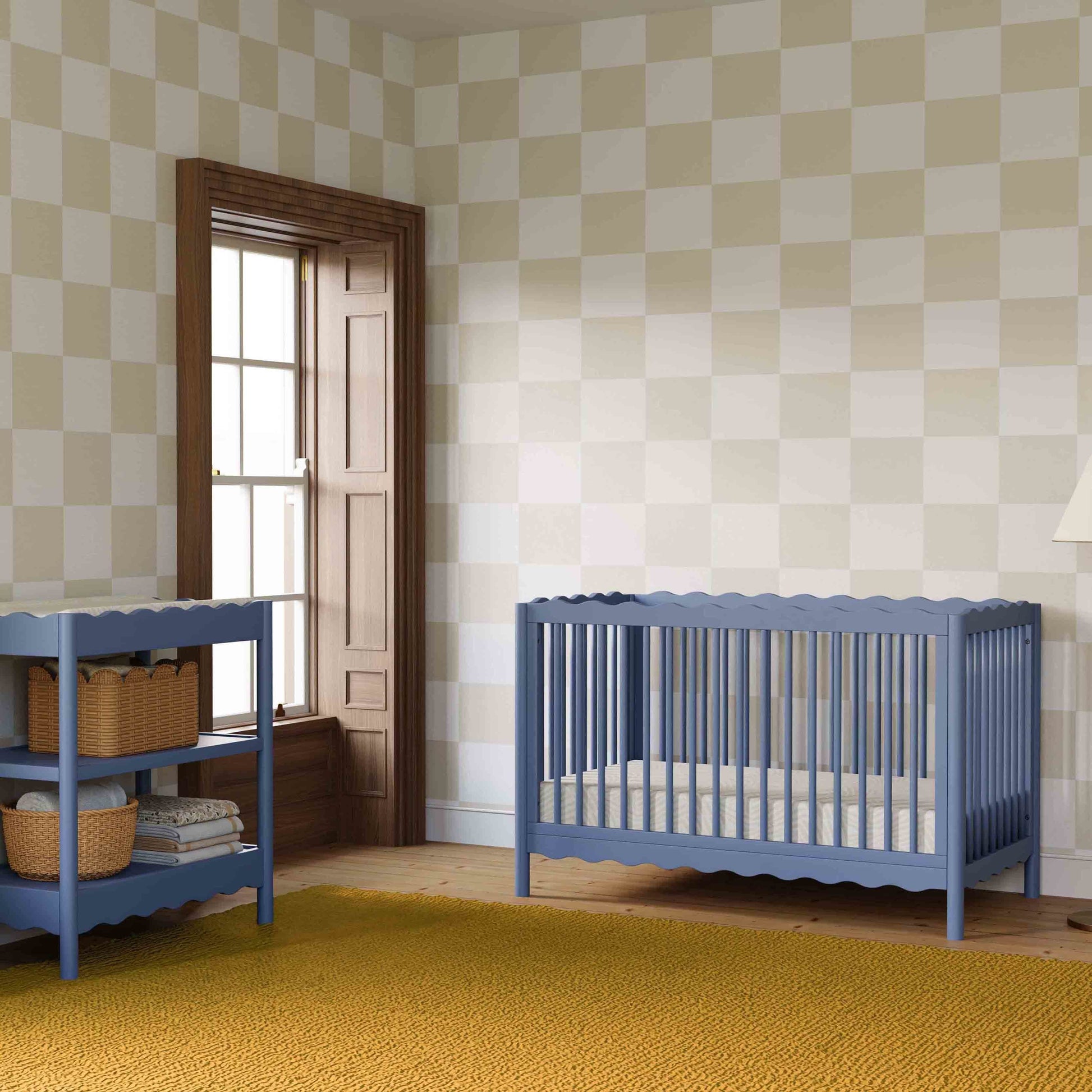 M27901CVB,Swell 4-in-1 Convertible Crib w/Toddler Conversion Kit in Cove Blue