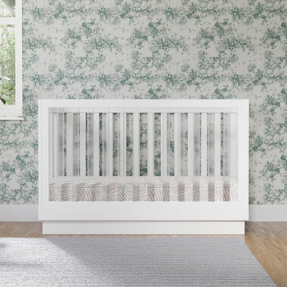 M8601KW,Harlow 3-in-1 Convertible Crib w/Toddler Bed Conversion Kit in White/Acrylic