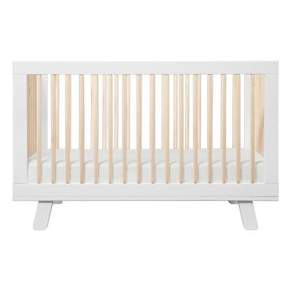M4201WNX,Hudson 3-in-1 Convertible Crib w/ToddlerBedConversion Kit in White/Washed Natural