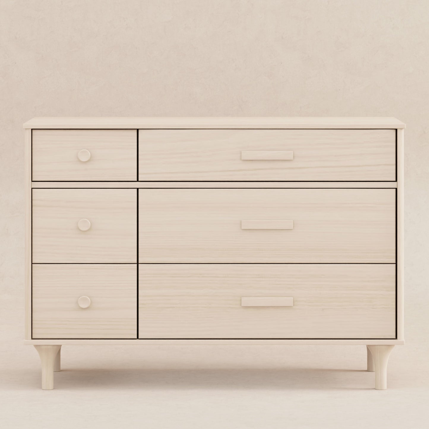 M9016NX,Lolly 6-Drawer Double Dresser  Assembled in Washed Natural