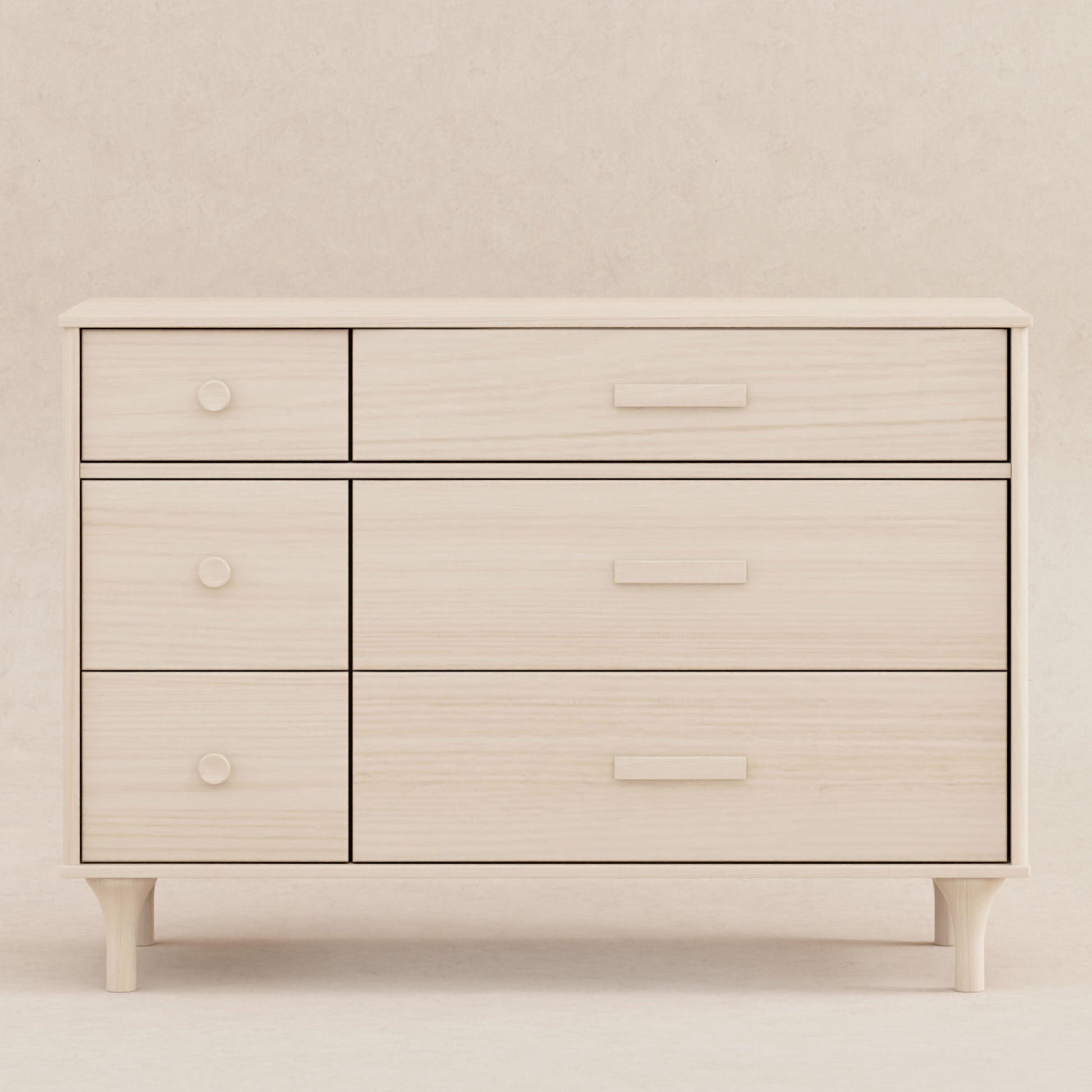 M9016NX,Lolly 6-Drawer Double Dresser  Assembled in Washed Natural
