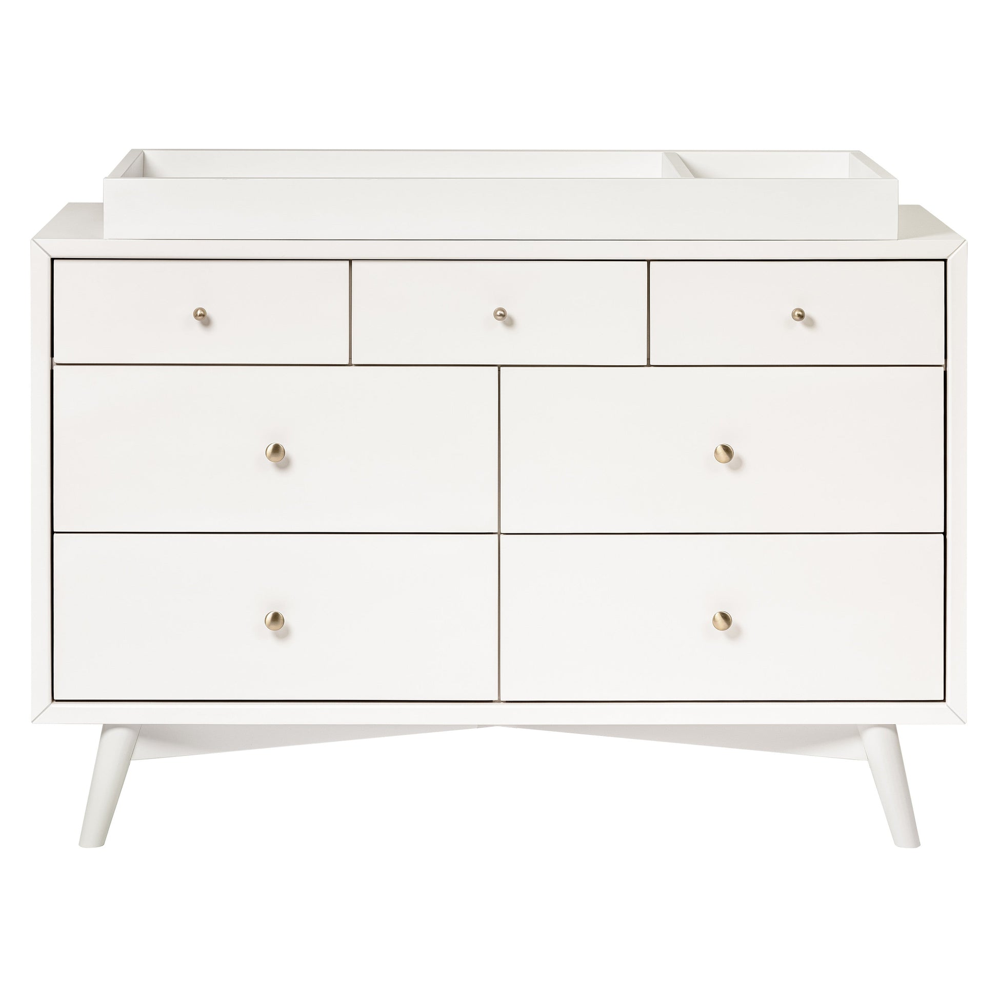 M15916RW,Palma 7-Drawer Double Dresser  Assembled in Warm White
