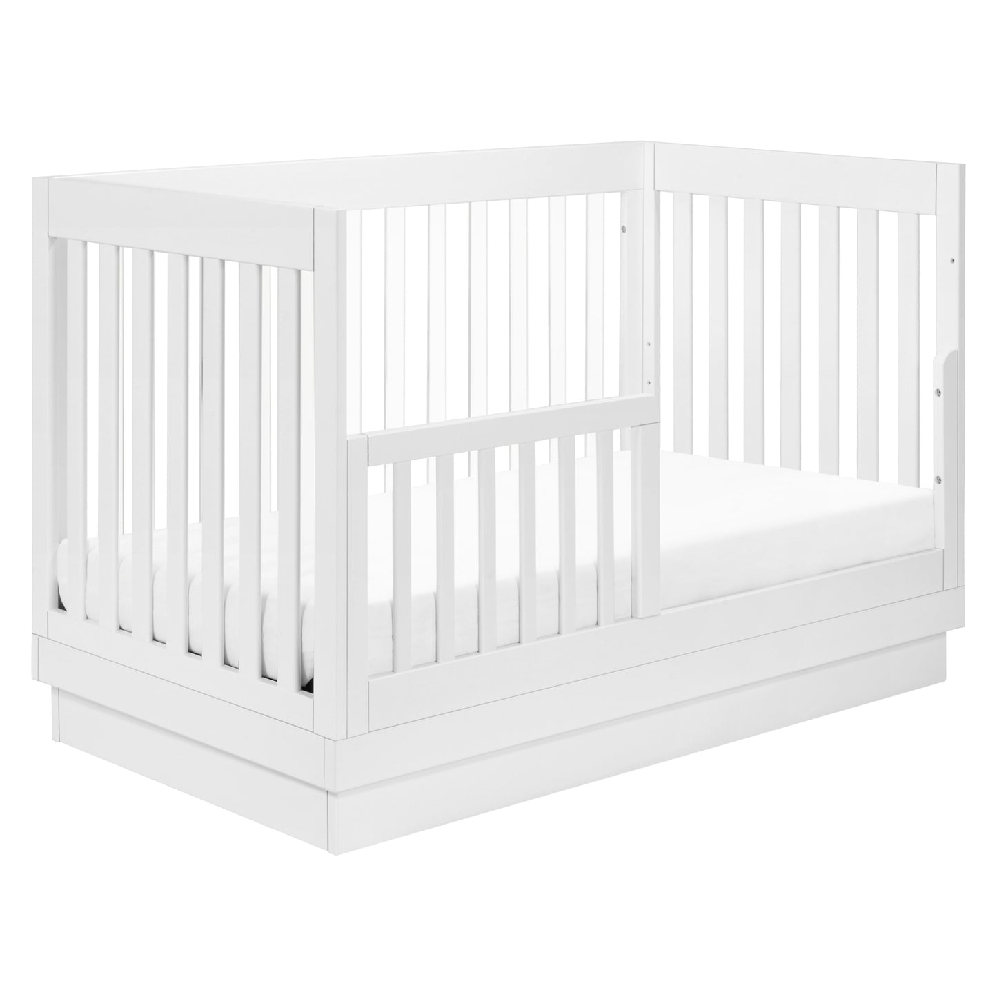 M8601KW,Harlow 3-in-1 Convertible Crib w/Toddler Bed Conversion Kit in White/Acrylic
