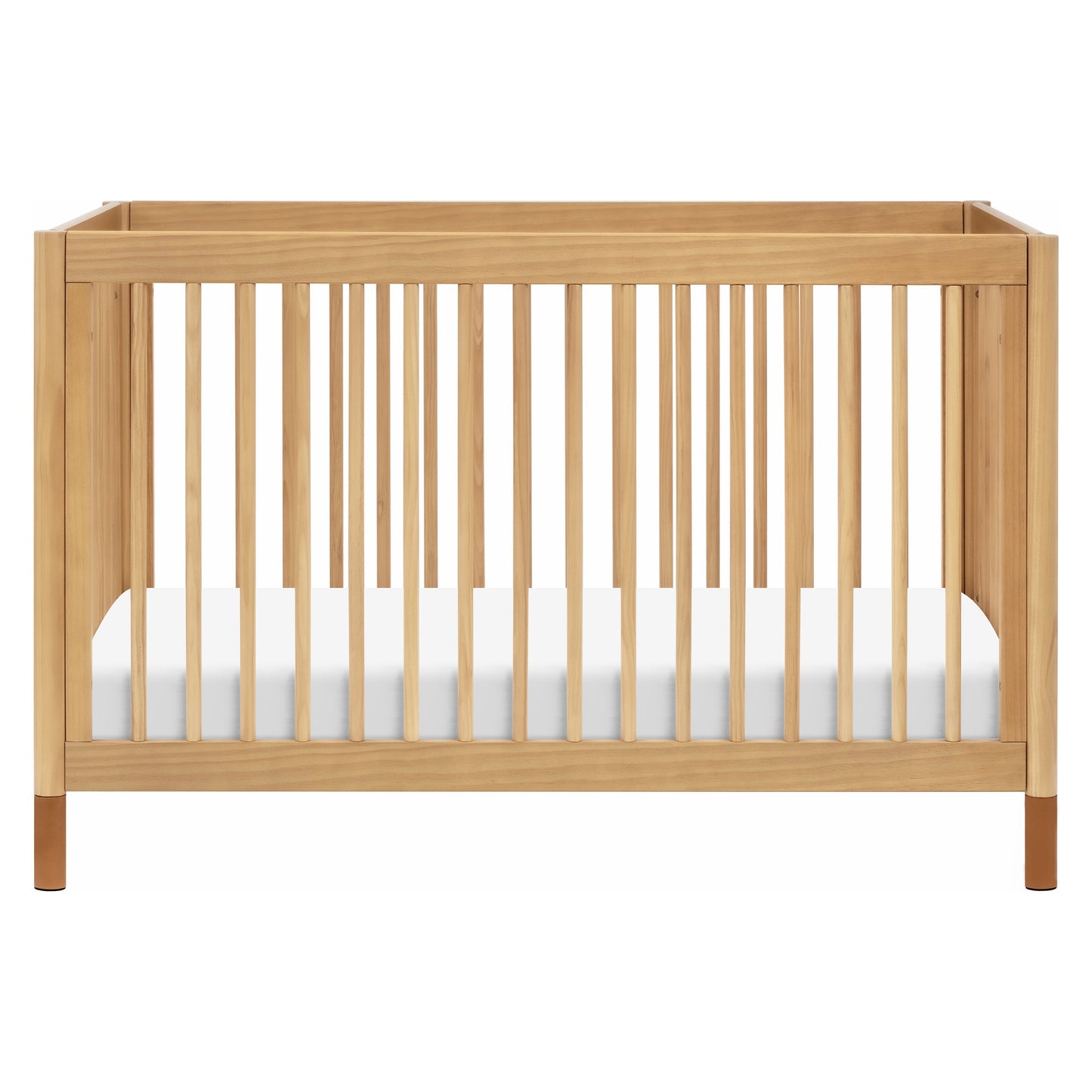 M12901HYVTL,Gelato 4-in-1 Convertible Crib w/Toddler Bed Kit in Honey/Vegan Tan Leather Feet