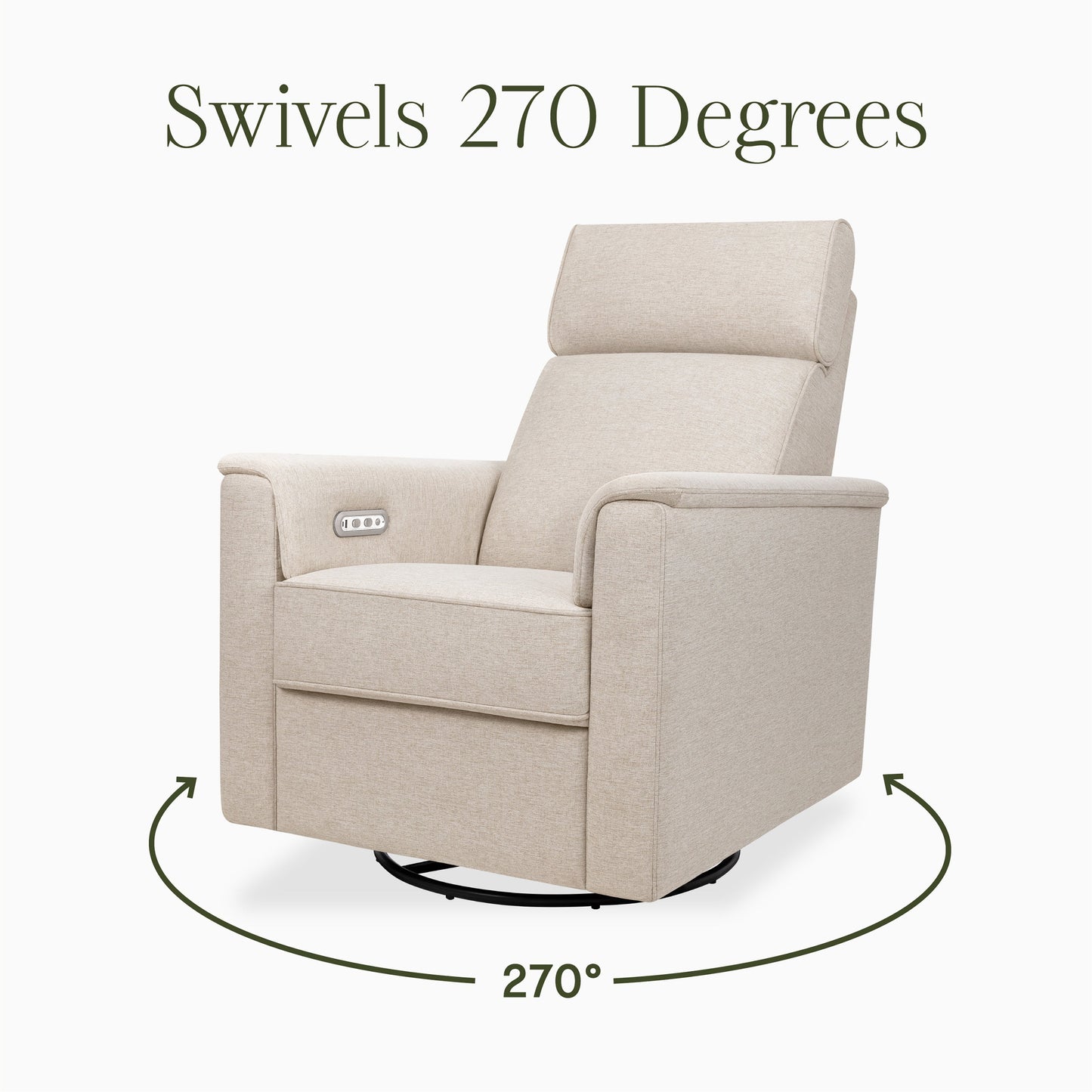 M17186PBEW,Willa Plus Power Glider Recliner w/ Power Headrest in Performance Beach Eco-Weave