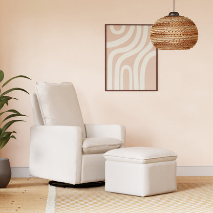 M20987PCMEW,Cali Pillowback Swivel Glider in Performance Cream Eco-Weave
