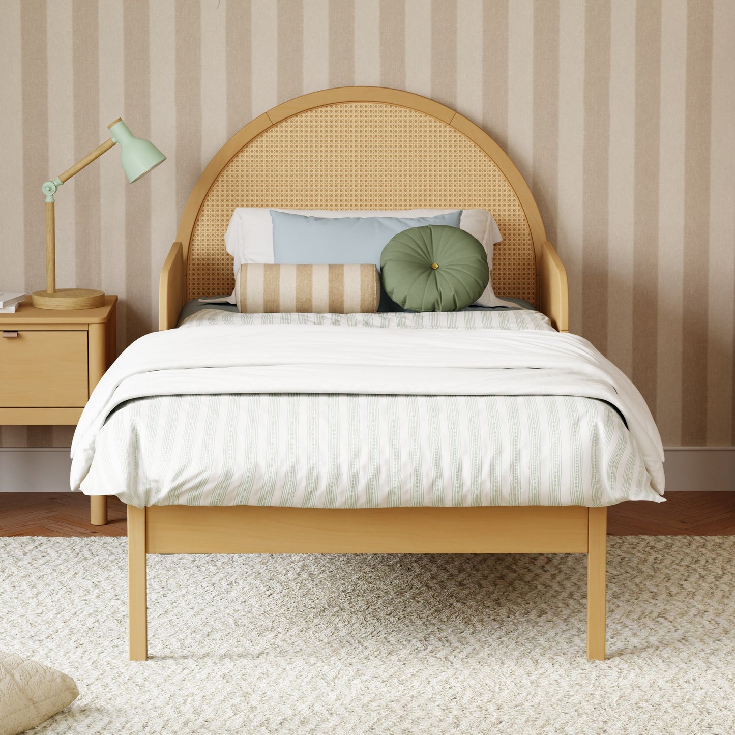 M25999HY,Twin/Full Bed Guardrail in Honey