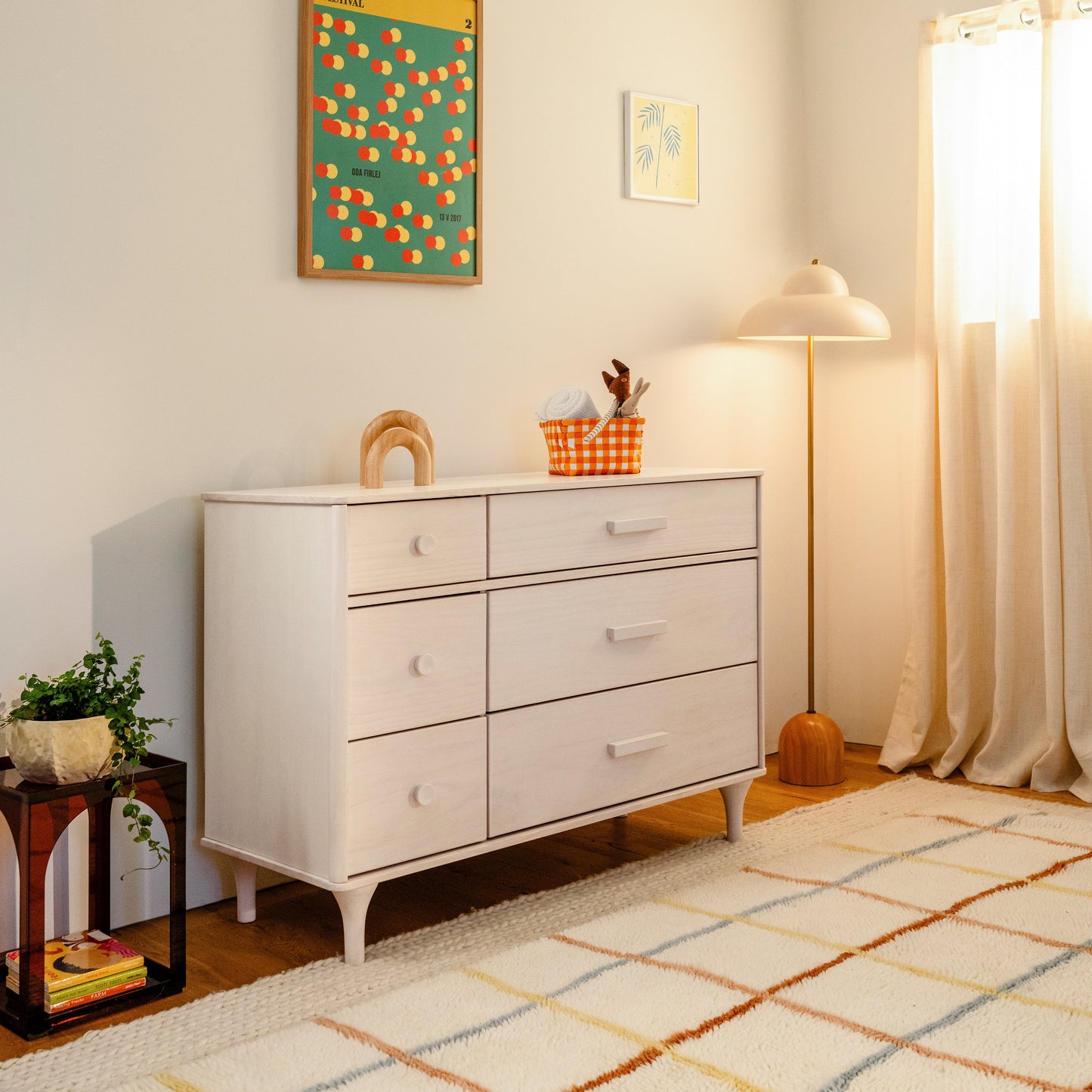 M9016NX,Lolly 6-Drawer Double Dresser  Assembled in Washed Natural