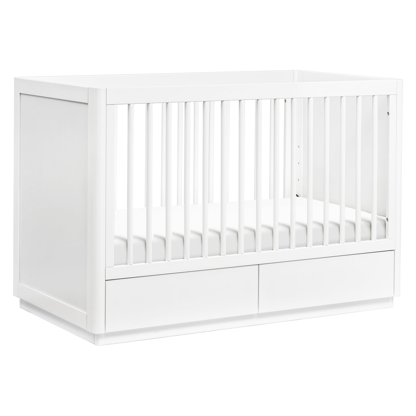 M21601W,Bento 3-in-1 Convertible Storage Crib w/Toddler Bed Conversion Kit in White