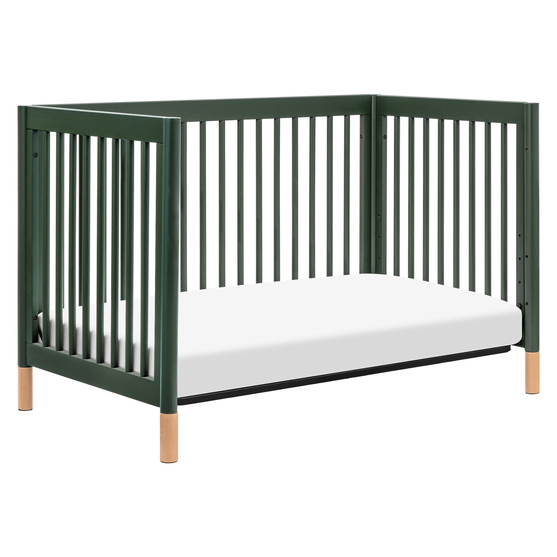 M12901FRGRBE,Gelato 4-in-1 Convertible Crib w/Toddler Bed Kit in Forest Green/Blonde Feet