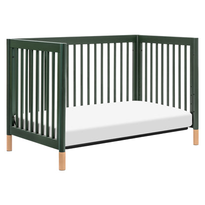 M12901FRGRBE,Gelato 4-in-1 Convertible Crib w/Toddler Bed Kit in Forest Green/Blonde Feet