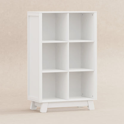 M4211W,Hudson Cubby Bookcase in White