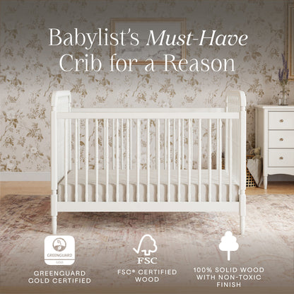 M7101RW,Liberty 3-in-1 Convertible Spindle Crib w/Toddler Bed Conversion Kit in Warm White