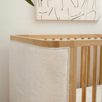 M26201HYWB,Bondi Boucle 4-in-1 Convertible Crib w/ Toddler Bed Kit in Honey with Ivory Boucle