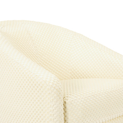 M5887IVCL,Madison Swivel Glider in Ivory Velvet Checker w/ Light Wood Base