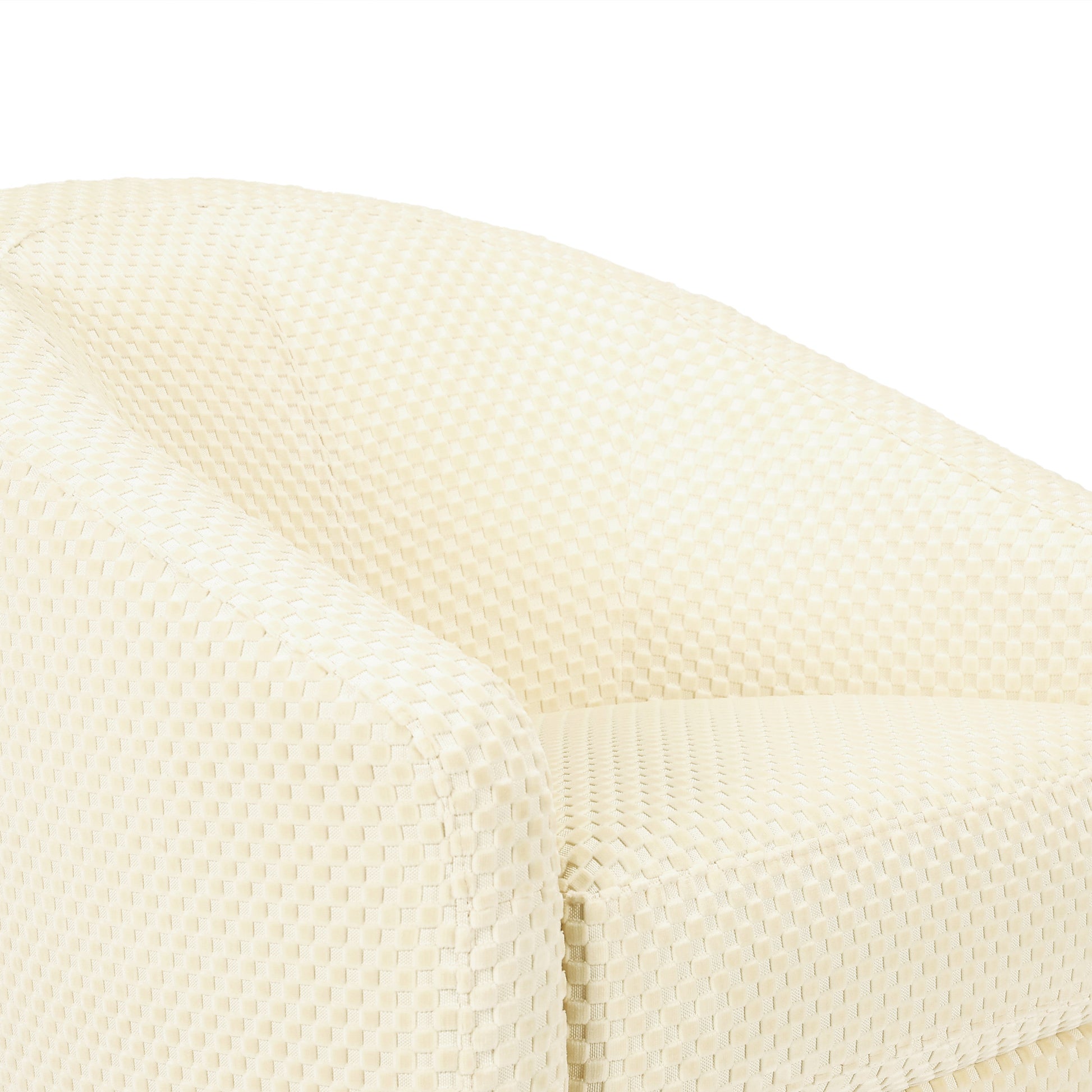 M5887IVCL,Madison Swivel Glider in Ivory Velvet Checker w/ Light Wood Base