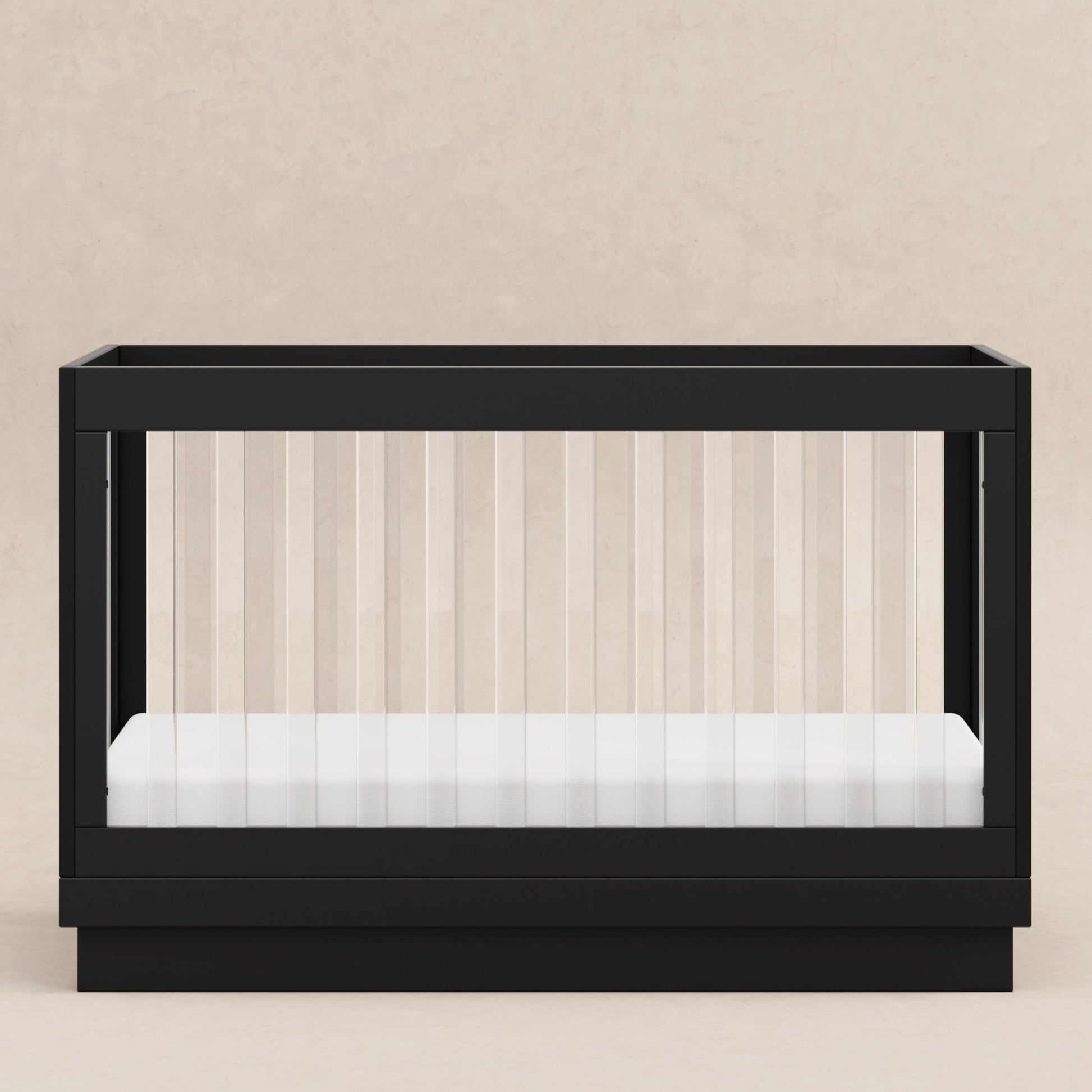 M8601KB,Harlow 3-in-1 Convertible Crib w/Toddler Bed Conversion Kit in Black/Acrylic