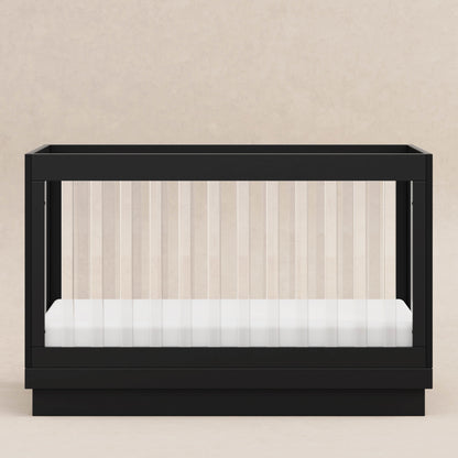 M8601KB,Harlow 3-in-1 Convertible Crib w/Toddler Bed Conversion Kit in Black/Acrylic