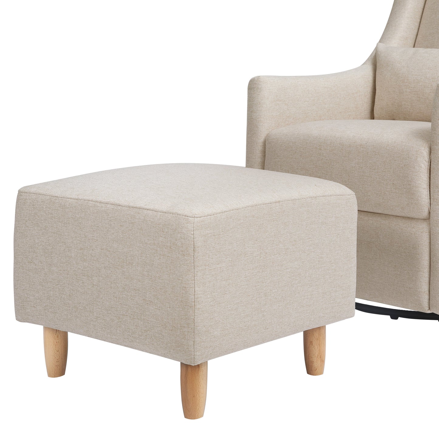 M11287PBEW,Toco Swivel Glider and Ottoman in Performance Beach Eco-Weave