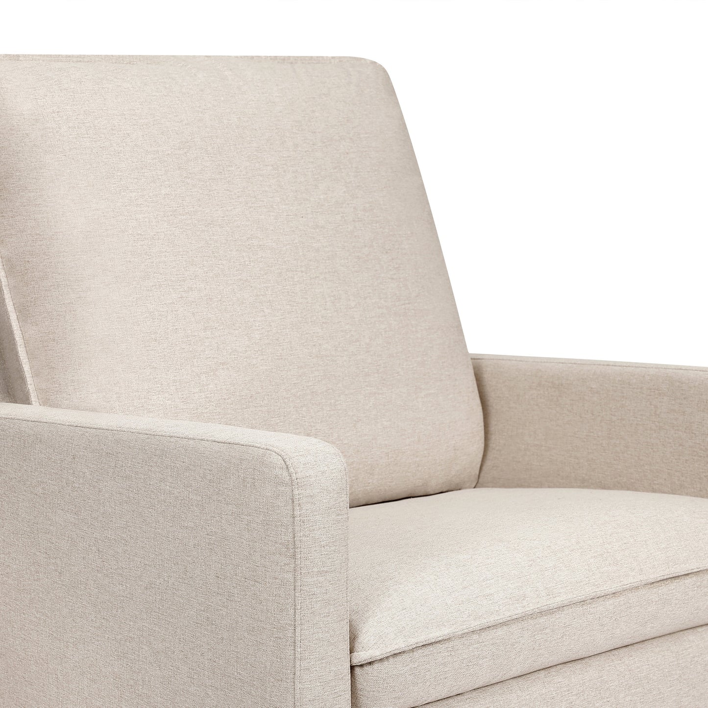 M20984PBEWLB,Cali Pillowback Chair and a Half Glider in Performance Beach Eco-Weave w/ Light Wood Base