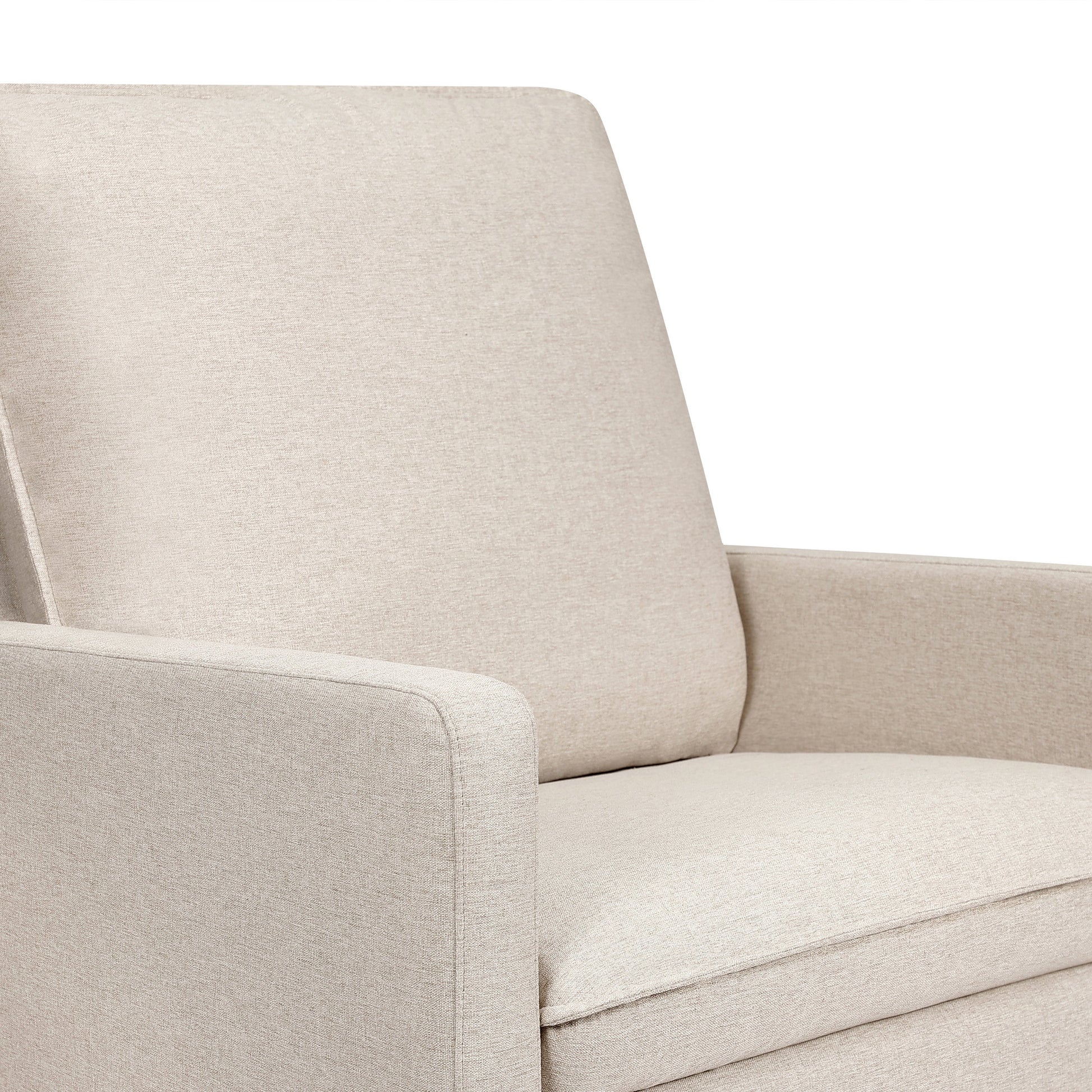 M20984PBEWLB,Cali Pillowback Chair and a Half Glider in Performance Beach Eco-Weave w/ Light Wood Base
