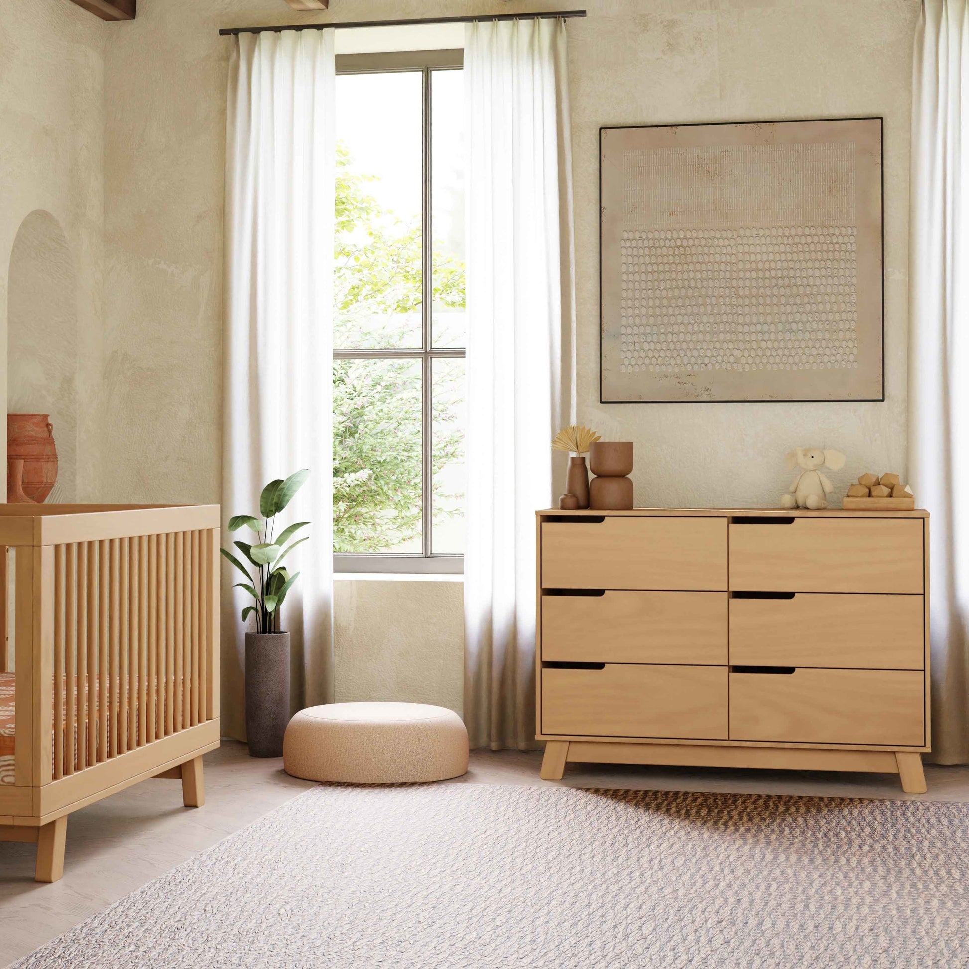 M4216HY,Hudson 6-Drawer Double Dresser  Assembled in Honey