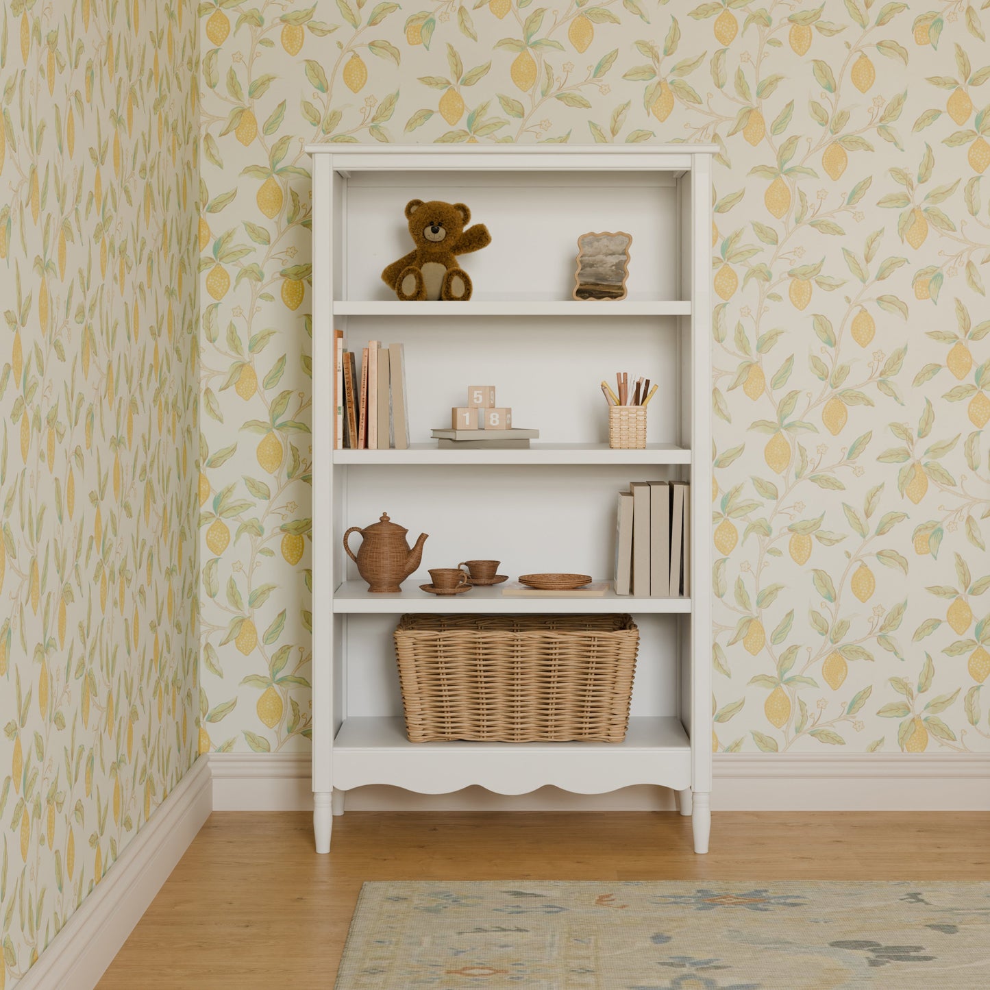 M7114RW,Liberty Assembled Bookcase in Warm White