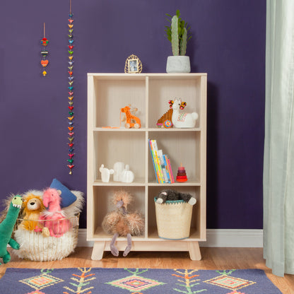 M4211NX,Hudson Cubby Bookcase in Washed Natural